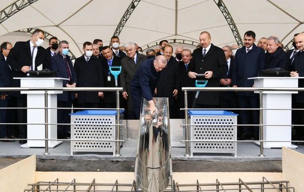 İlham Əliyev və Ərdoğan Zəngəzur Dəhlizinin təməlini qoydular - FOTO