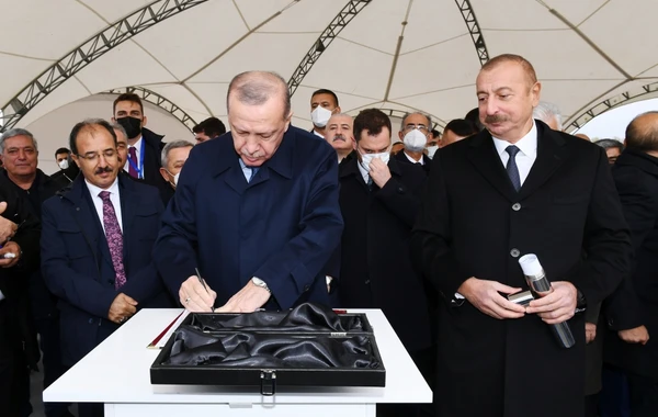 İlham Əliyev və Ərdoğan Zəngəzur Dəhlizinin təməlini qoydular - FOTO