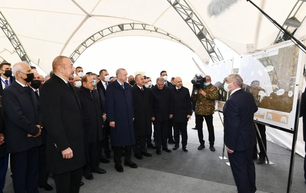 İlham Əliyev və Ərdoğan Zəngəzur Dəhlizinin təməlini qoydular - FOTO