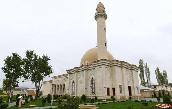 Şamaxıdakı Pirsaat Baba ziyarətgah-məscid kompleksinin bərpa və yenidənqurmadan sonra açılışı oldu - FOTO