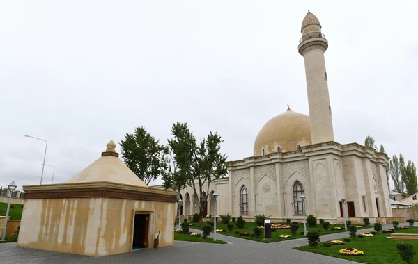 Şamaxıdakı Pirsaat Baba ziyarətgah-məscid kompleksinin bərpa və yenidənqurmadan sonra açılışı oldu - FOTO