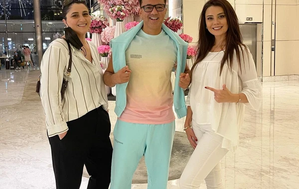 Oksana və  İlhamə Dubayda məşhur repçi ilə - FOTO