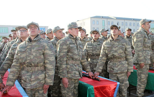 Azərbaycan ordusunda andiçmə mərasimləri keçirilib - FOTO