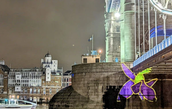 Londonda 6 bina Azərbaycan bayrağının rənglərinə boyandı - FOTO