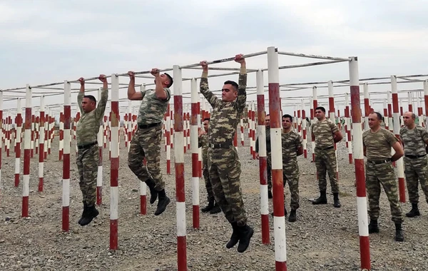 Azərbaycan Ordusunun tabor komandirləri arasında yarış keçirilib - FOTO