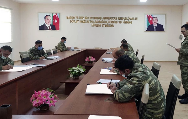 Azərbaycan Ordusunun tabor komandirləri arasında yarış keçirilib - FOTO