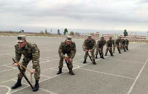 Azərbaycan Ordusunun tabor komandirləri arasında yarış keçirilib - FOTO
