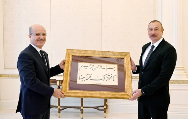 Prezident Türkiyənin Ali Təhsil Şurasının sədrini qəbul edib - FOTO