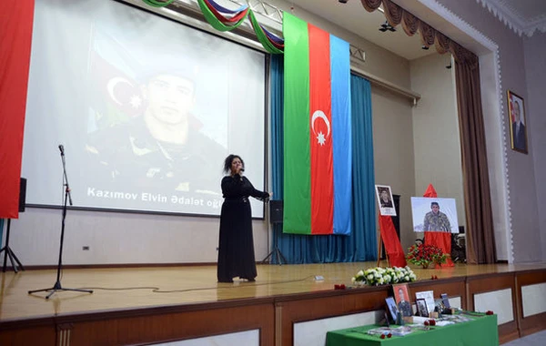 Şəhid Elvin Kazımovun xatirəsinə həsr olunan anım mərasimi keçirilib - FOTO/VİDEO