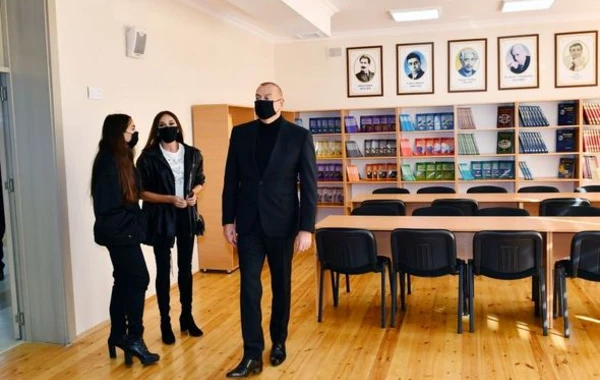 Ильхам Алиев и Мехрибан Алиева ознакомились с условиями новой школы в Губе - ФОТО
