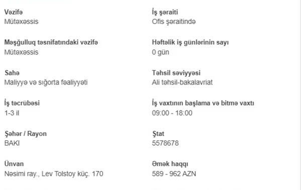 İşsizlərin nəzərinə! Dövlət boş iş yerlərini açıqladı - 2000 AZN maaş