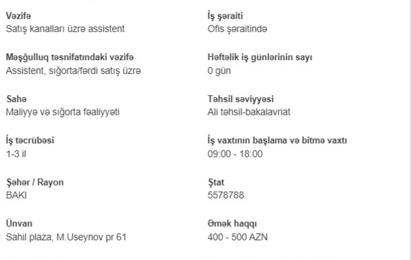 İşsizlərin nəzərinə! Dövlət boş iş yerlərini açıqladı - 2000 AZN maaş