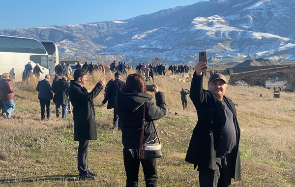QHT nümayəndələri Xudafərin körpüsündə olub - FOTO