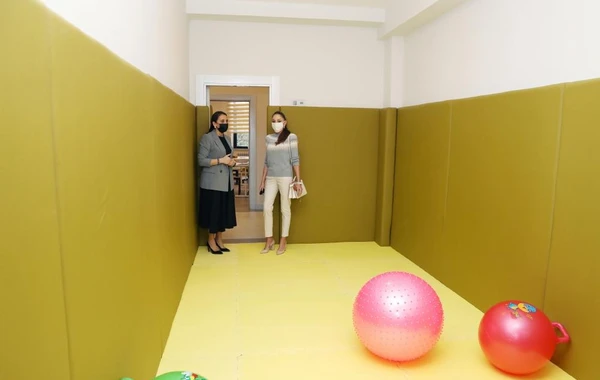 Mehriban Əliyeva yeni inşa edilən Autizm Mərkəzində yaradılan şəraitlə tanış olub - FOTO