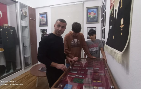 Qurban Qurbanov şəhid general Polad Həşimovun oğulları ilə görüşdü - FOTO