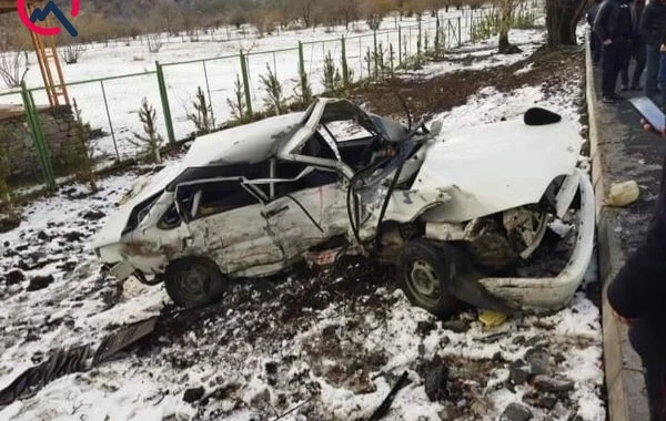 Azərbaycanda polis əməkdaşı ağır qəzaya düşüb öldü - FOTO