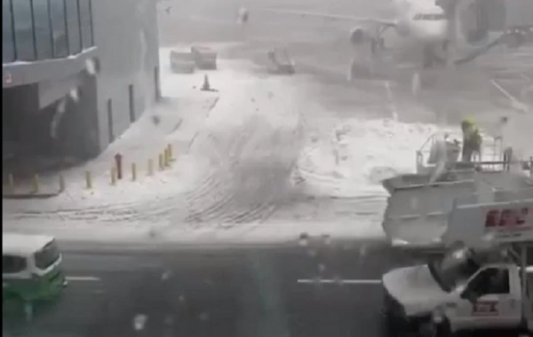 İstanbul hava limanında uçuşlar təxirə salınıb - VİDEO