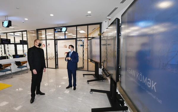 Dövlət başçısı 2 saylı Gəncə regional “ASAN xidmət” Mərkəzinin açılışını edib - FOTO/VİDEO