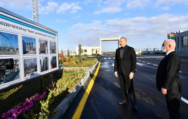 Prezident yenidən qurulan “Yaşma” qovşaq yarımstansiyasının açılışında iştirak edib - FOTO