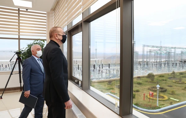 Ильхам Алиев принял участие в открытии энергетического узла "Гобу" - ФОТО