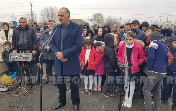 Saatlıda Vətən müharibəsi şəhidinin xatirə bulağı açılıb - FOTO