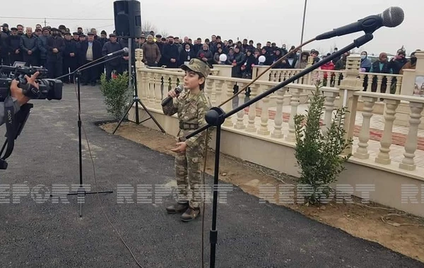 Saatlıda Vətən müharibəsi şəhidinin xatirə bulağı açılıb - FOTO