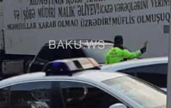Bakıda TIR sürücüləri yolu bağladı - FOTO/VİDEO - YENİLƏNİB