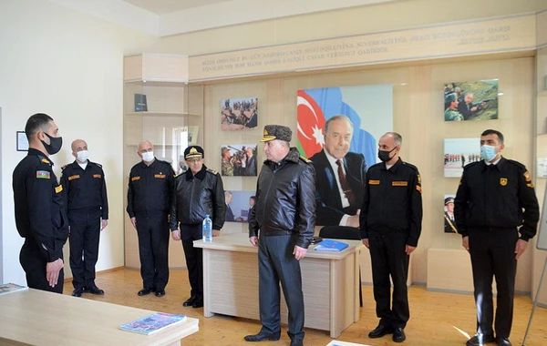 Kərim Vəliyev Hərbi Dəniz Qüvvələrində qəfil yoxlama keçirdi - FOTO/VİDEO
