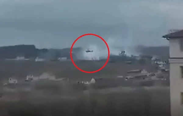 Rusiyanın iki helikopterinin vurulma anı - VİDEO