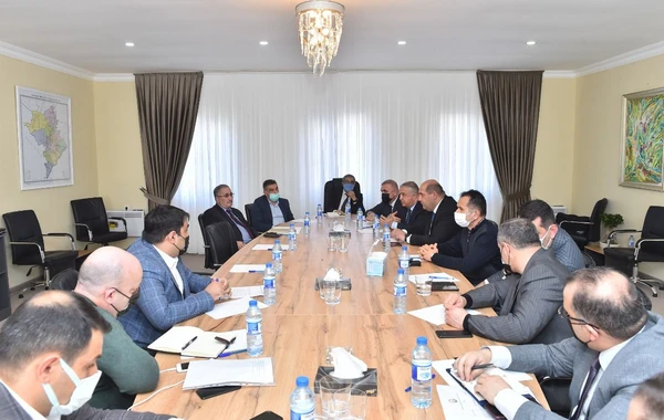 Ağdam şəhərinin içməli su və tullantı su sistemlərinin yenidən qurulması işlərinə başlanılıb (FOTO)