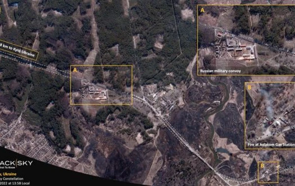 64 kilometrlik hərbi karvan Kiyevə doğru hərəkət edir - FOTO