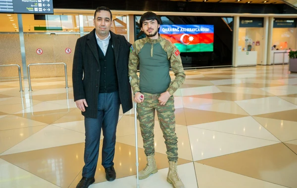 Türkiyədə müalicə olunan daha 3 qazi Azərbaycana qayıdıb - FOTO