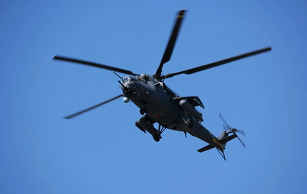 Rus helikopterinin Kiyev yaxınlığında VURULMA ANI - VİDEO