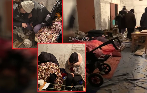 Ukraynada bomba sığınacağında çarəsiz qalan azərbaycanlı uşaqlar - VİDEO
