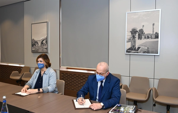 Ceyhun Bayramov BMT-nin Kapitalın inkişafı fondunun icraçı direktoru ilə görüşüb - FOTO