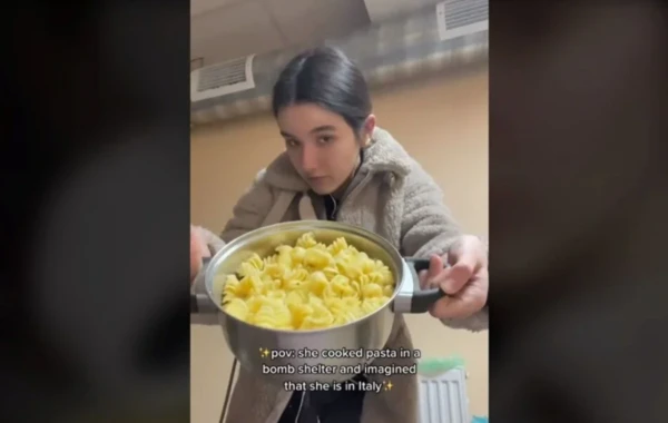 Ukraynalı yeniyetmə sığınacaqdakı görüntüləri ilə məşhurlaşdı - FOTO