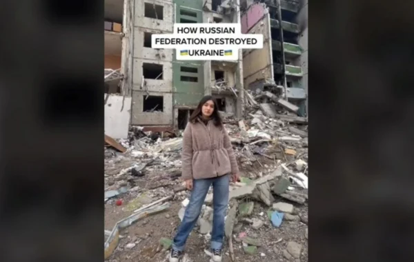 Ukraynalı yeniyetmə sığınacaqdakı görüntüləri ilə məşhurlaşdı - FOTO
