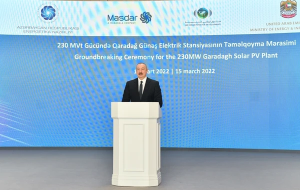 İlham Əliyev Qaradağ Günəş Elektrik Stansiyasının təməlqoyma mərasimində iştirak edib - FOTO - YENİLƏNİB