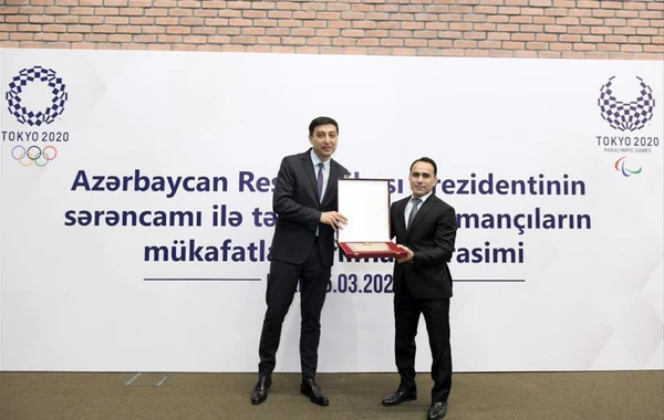 Azərbaycanın tanınmış idmançıları mükafatlandırılıb - FOTO