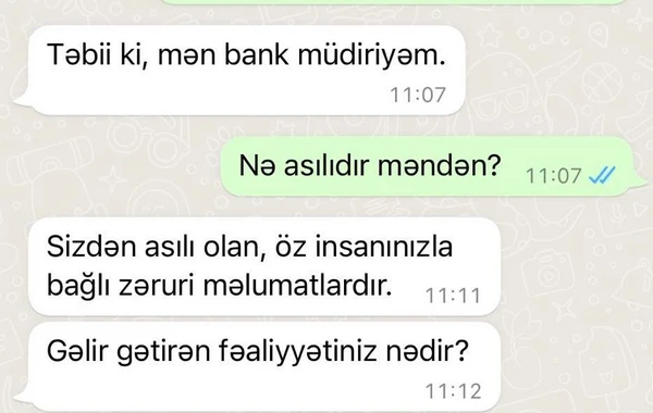 "Bank" DİN rəsmisini aldatmaq istədi - FOTO