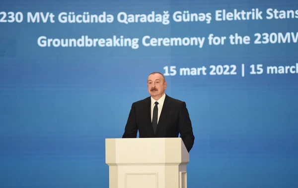 İlham Əliyev Qaradağ Günəş Elektrik Stansiyasının təməlqoyma mərasimində iştirak edib - FOTO - YENİLƏNİB