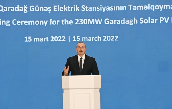 İlham Əliyev Qaradağ Günəş Elektrik Stansiyasının təməlqoyma mərasimində iştirak edib - FOTO - YENİLƏNİB