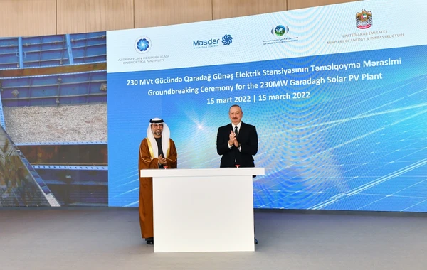 İlham Əliyev Qaradağ Günəş Elektrik Stansiyasının təməlqoyma mərasimində iştirak edib - FOTO - YENİLƏNİB