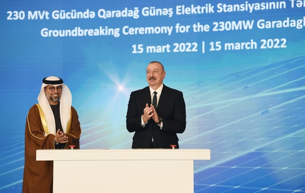 İlham Əliyev Qaradağ Günəş Elektrik Stansiyasının təməlqoyma mərasimində iştirak edib - FOTO - YENİLƏNİB