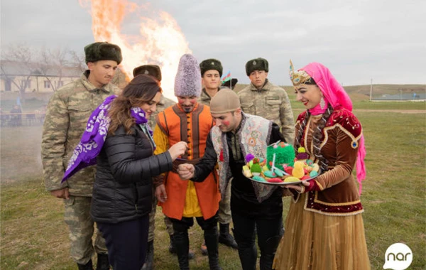 “Nar” Novruz bayramını azad edilmiş ərazilərdə əsgərlərlə qeyd etdi - FOTO/VİDEO
