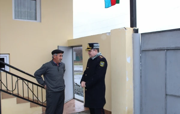 Qaxda bayram münasibətilə şəhid ailələri və aztəminatlı soydaşlarımız ziyarət olunub - FOTO