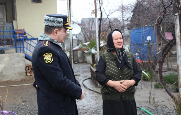 Qaxda bayram münasibətilə şəhid ailələri və aztəminatlı soydaşlarımız ziyarət olunub - FOTO