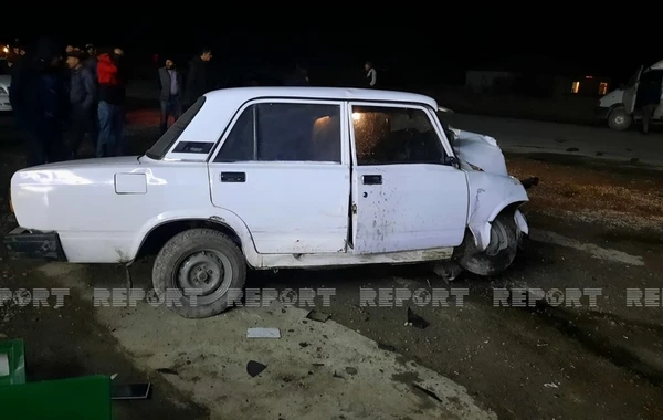 Kürdəmirdə zəncirvari yol qəzası olub, xəsarət alanlar var - FOTO