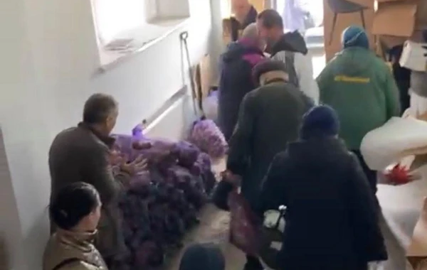 Azərbaycandan Kiyev sakinləri üçün növbəti yardım aksiyası - FOTO