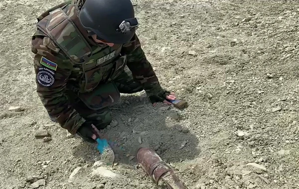 Yararlı tank mərmisi tapıldı - FOTO/VİDEO